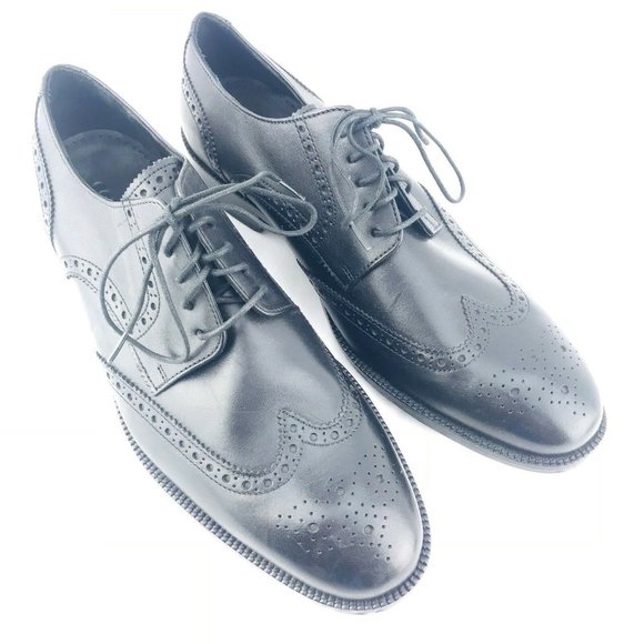 Cole Haan Wingtip Dress Shoes Mens 8.5 Black Lace main image 4